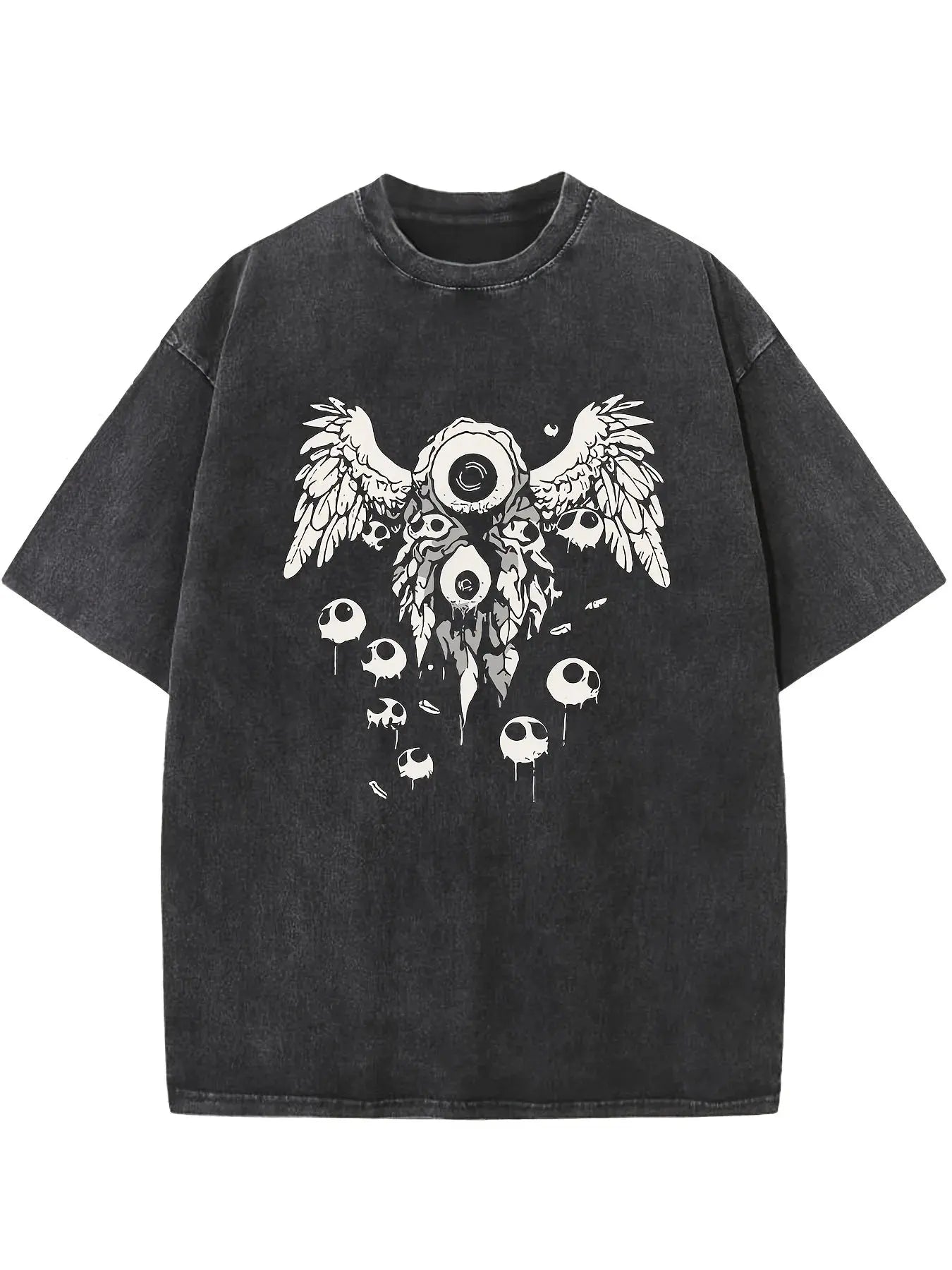 Retro Washed Pattern High-quality Cotton Men's T-shirt - Loose Fit Short Sleeved Round Neck Top by Vimost Shop