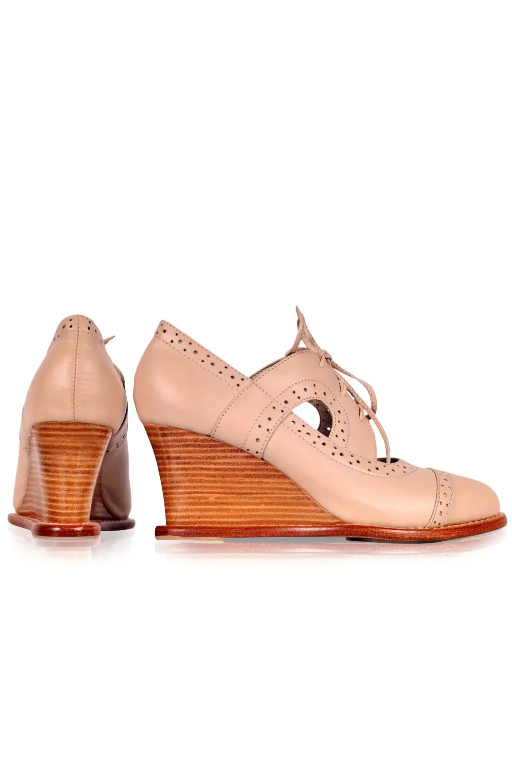 Stockholm Oxford Wedges (Sz. 8.5) by Local