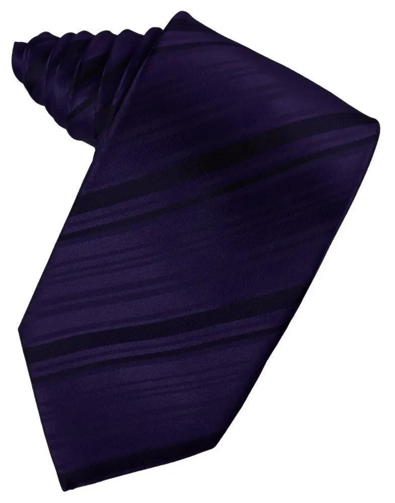 Striped Satin Necktie Self Tie by Tux-USA