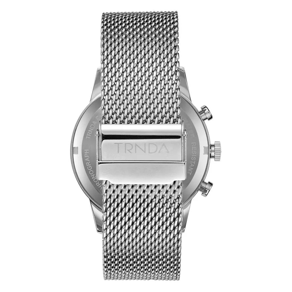 Trnda Men's Stainless Steel Watch, Silver Dial | Trn-Ss43m by TRNDA