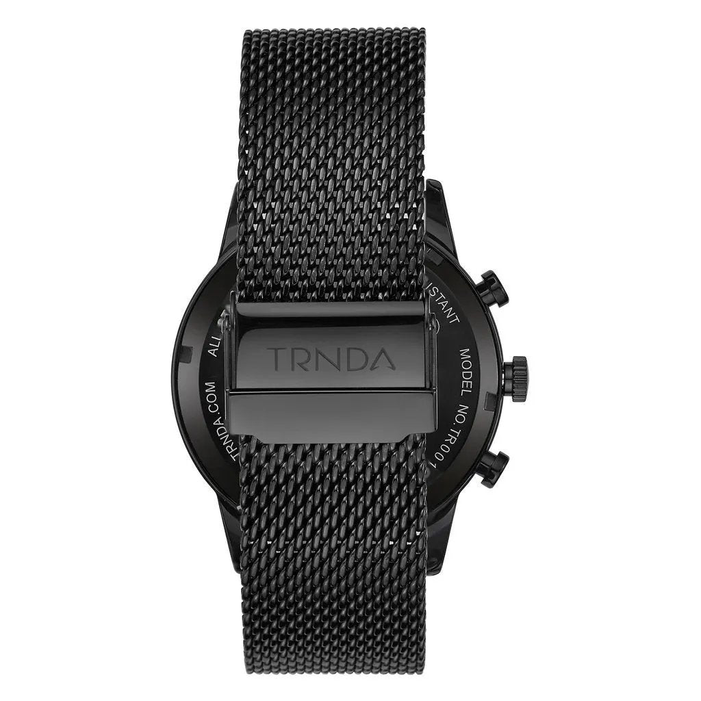Trnda Men's Stainless Steel Watch, Black Mesh Band | Trn-43b by TRNDA