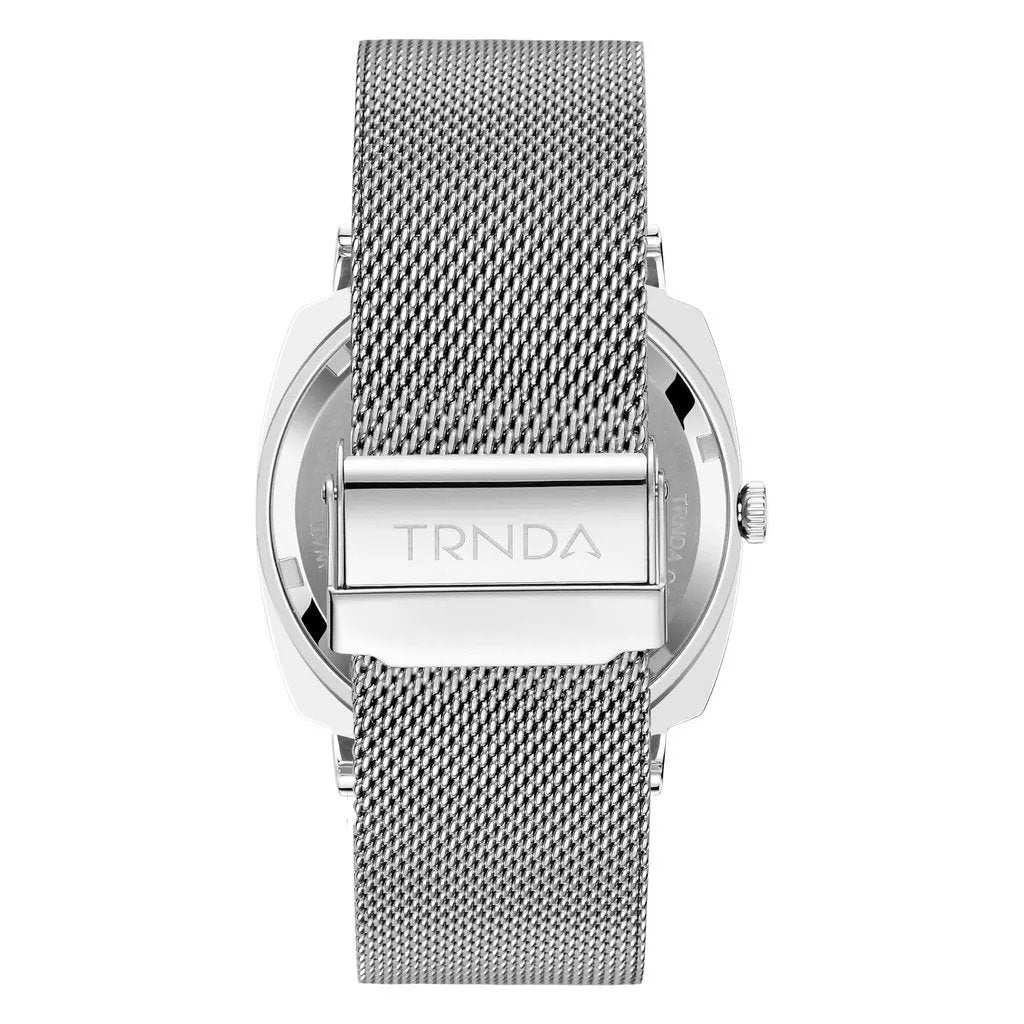 Trnda Men's Silver Stainless Steel Watch, Grey Dial | Trnda-045ss by TRNDA