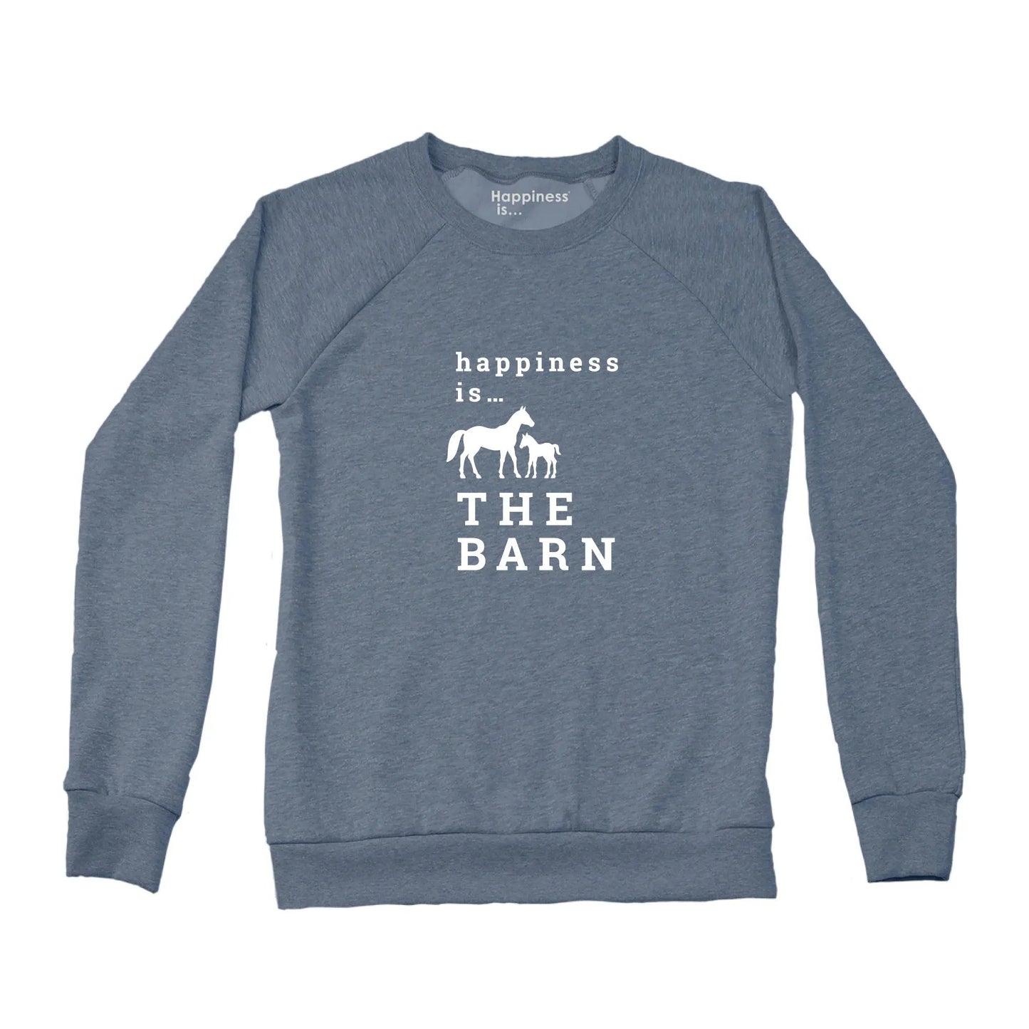 Women's Barn Crew Sweatshirt, Heather Navy by Equestrian