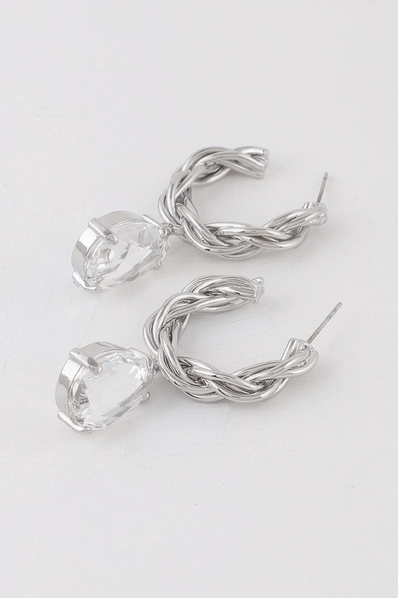 Women's Twisted Crystal Teardrop Earrings BYMANYC ® New York CONTEMPORARY VIBRANT MODERN FASHION - New Collection by BYMANYC New York