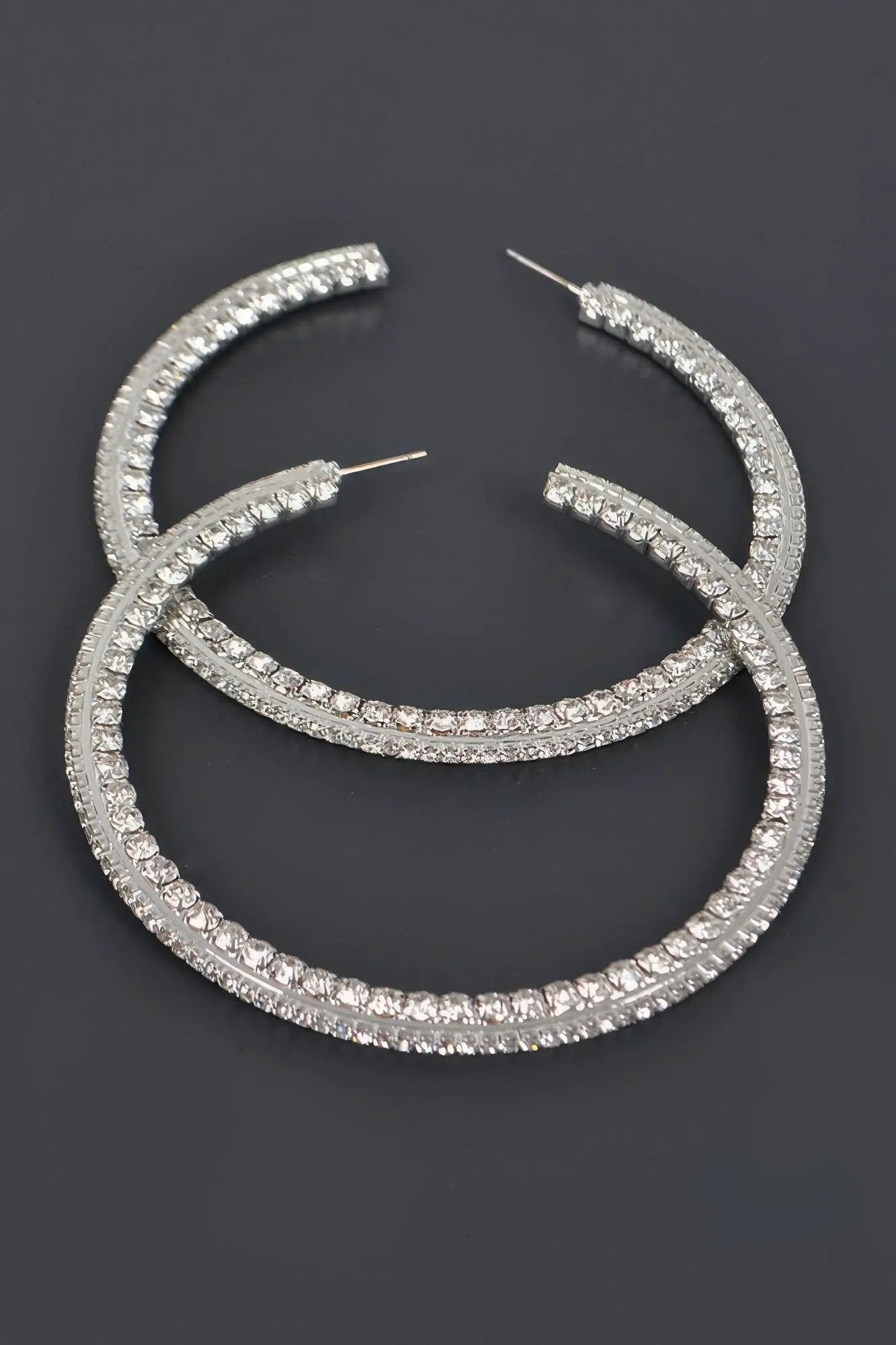Women's 80mm Rhinestone Hoop Earrings BYMANYC ® New York CONTEMPORARY VIBRANT MODERN FASHION - New Collection by BYMANYC New York