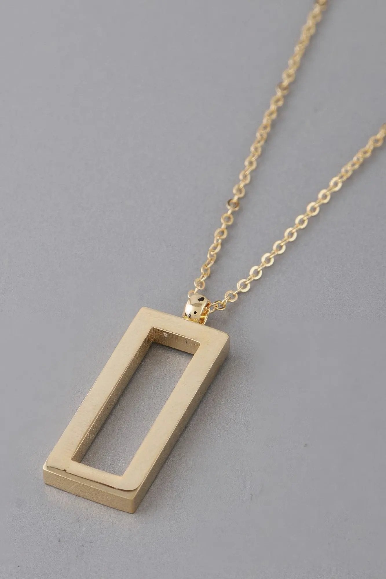 Women's Open Rectangle Pendant Necklace BYMANYC ® New York CONTEMPORARY VIBRANT MODERN FASHION - New Collection by BYMANYC New York