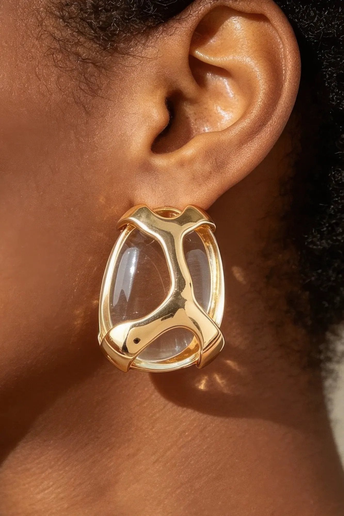 Women's Polished Transparent Stone Earrings BYMANYC ® New York CONTEMPORARY VIBRANT MODERN FASHION - New Collection by BYMANYC New York