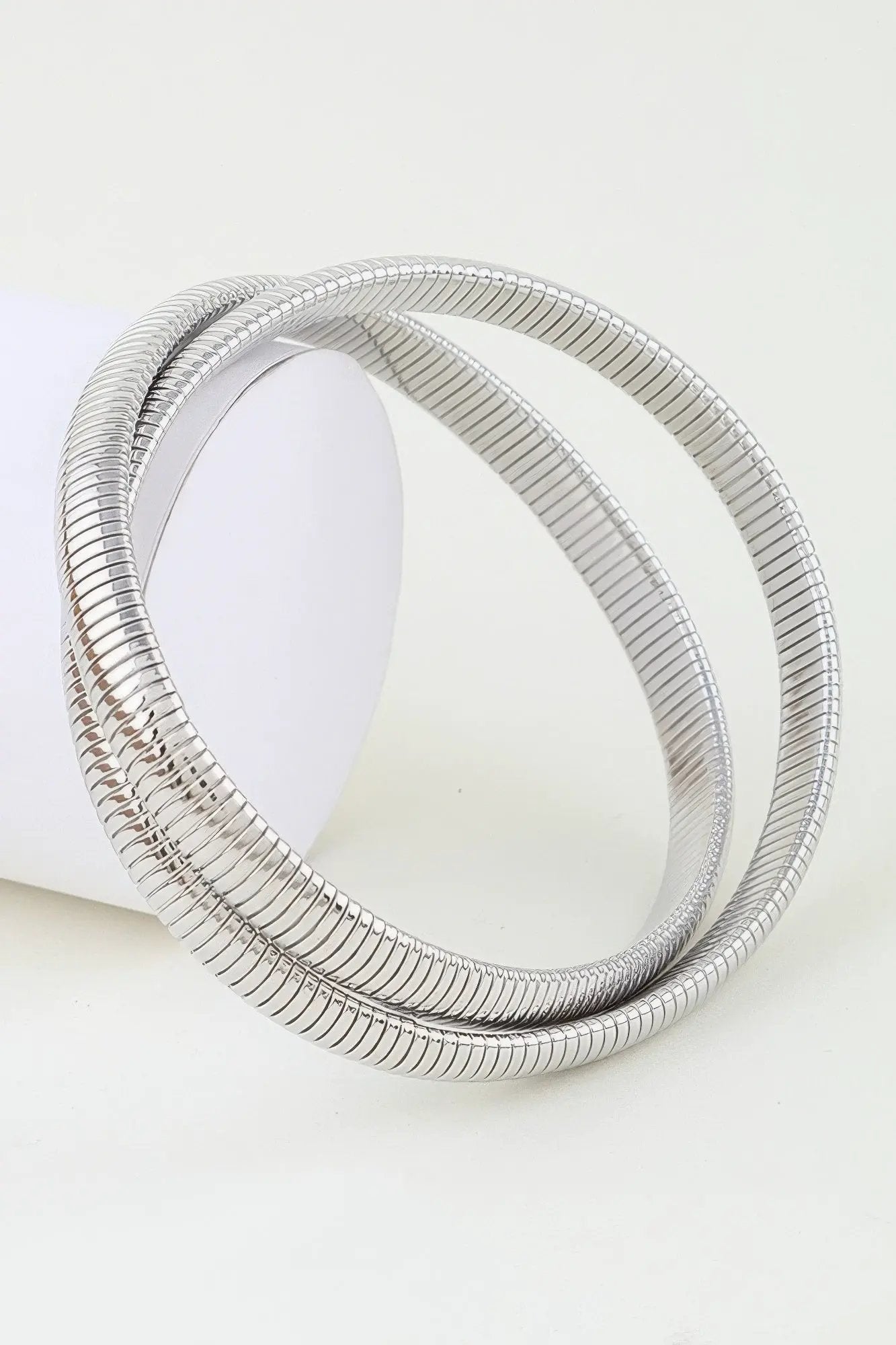 Women's Bangle Bracelet Intertwined Snake Chain BYMANYC ® New York TWISTED DUAL STRAND BRACELET - New Collection by BYMANYC New York