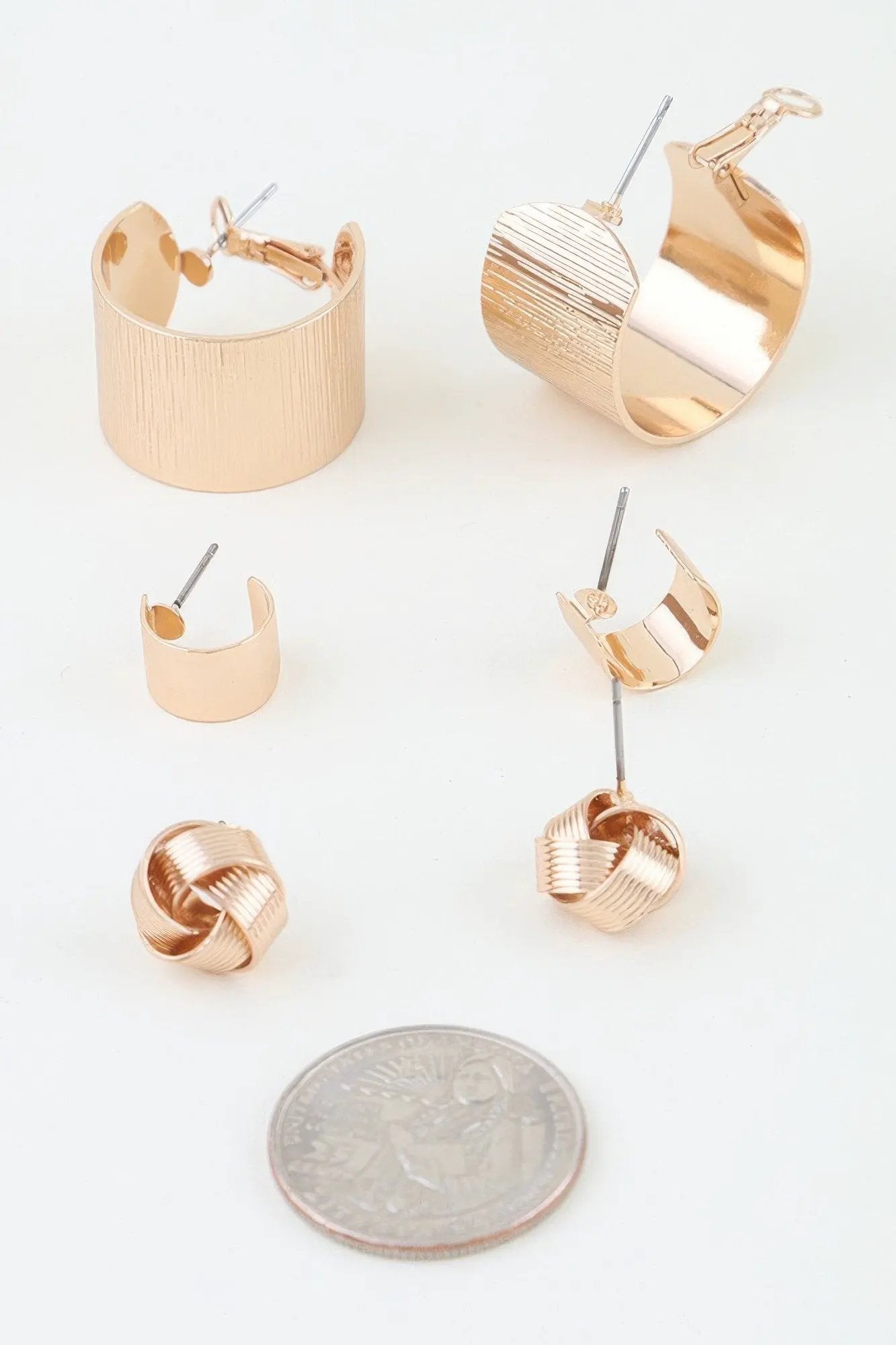 Women's Earrings Multi-Pack Hoops BYMANYC ® New York SOHO CARVED - New Collection by BYMANYC New York