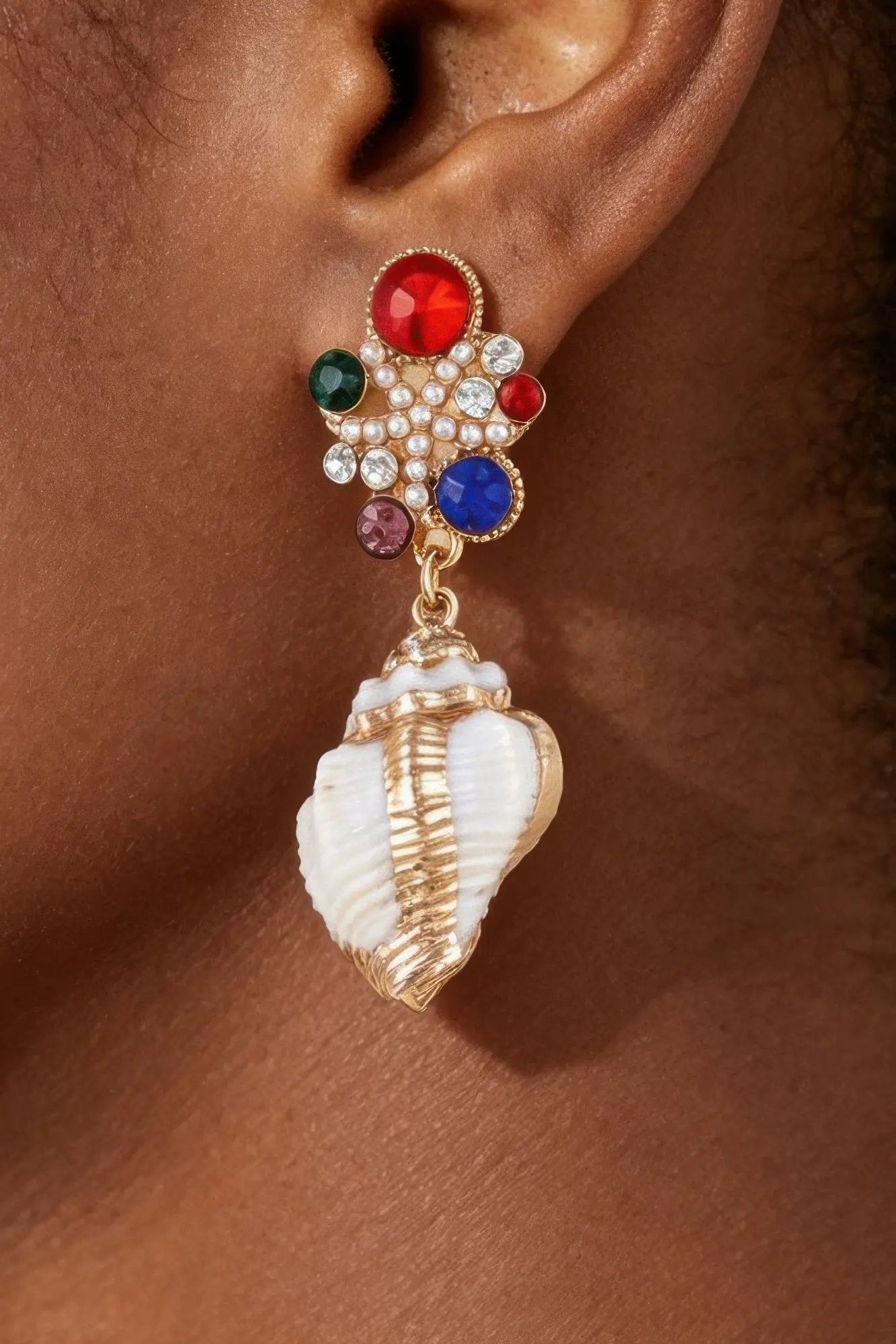 Women's Earrings Drops Shell BYMANYC ® New York HAMPTONS SUMMER SHELL - New Collection by BYMANYC New York