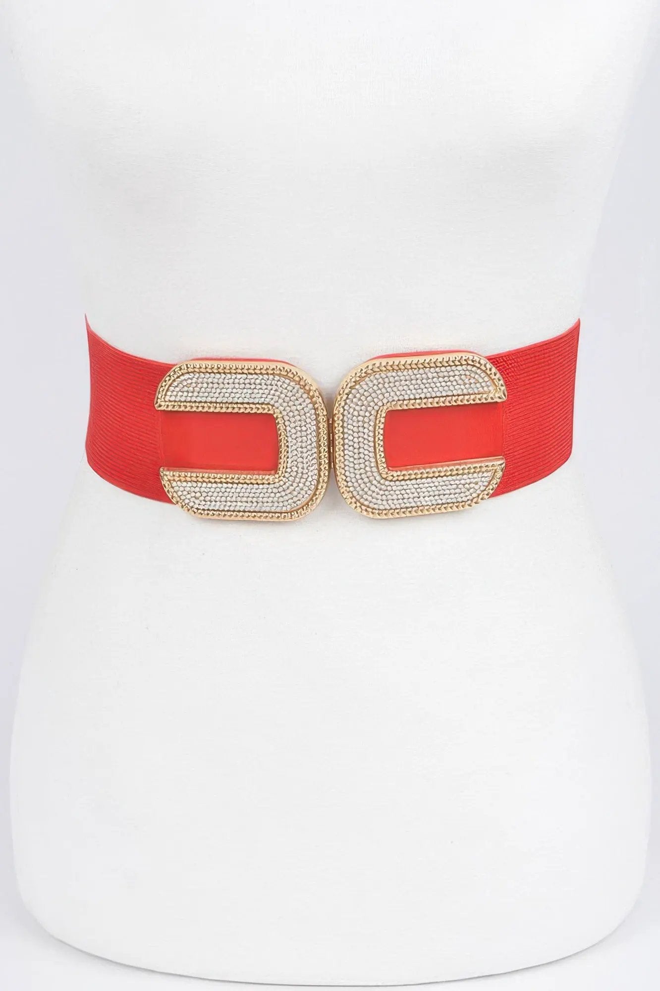 WOMEN'S BELT ASTOR Rhinestone Buckle Stretch BYMANYC ® New York by BYMANYC ® New York