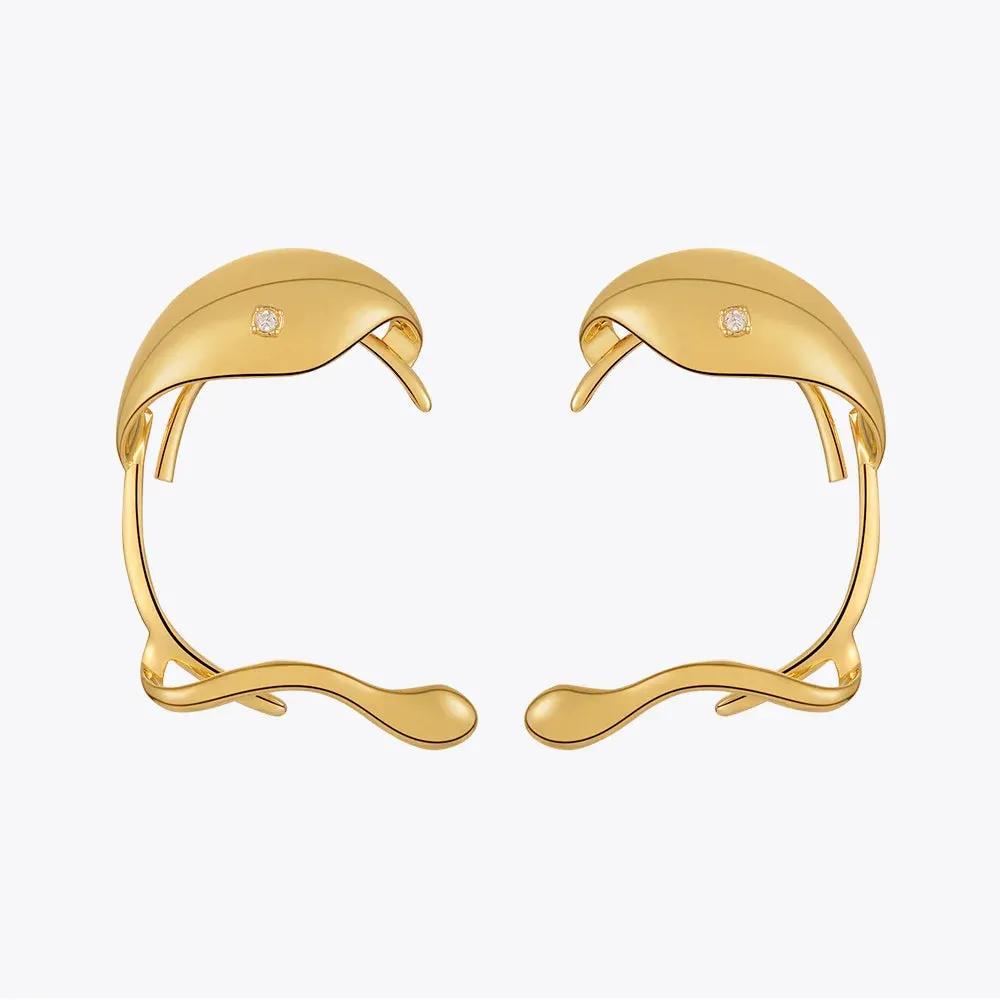 WOMEN'S EARRINGS Gold Color FLATIRON - BYMANYC ® New York by BYMANYC ® New York