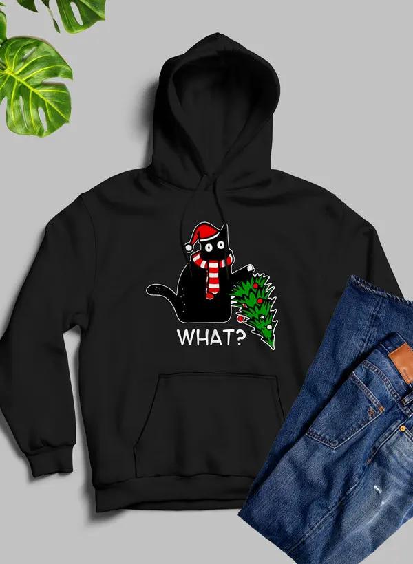 What Cat Christmas Tree Hoodie by Merch
