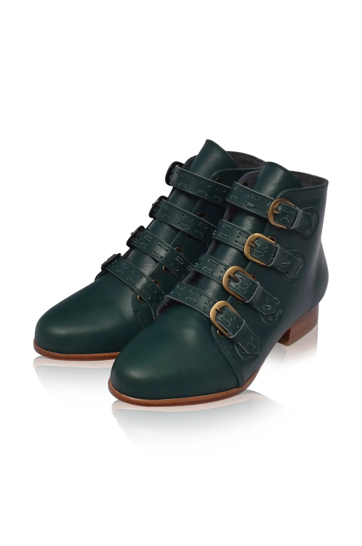 Wild Rose Leather Ankle Booties by ELF