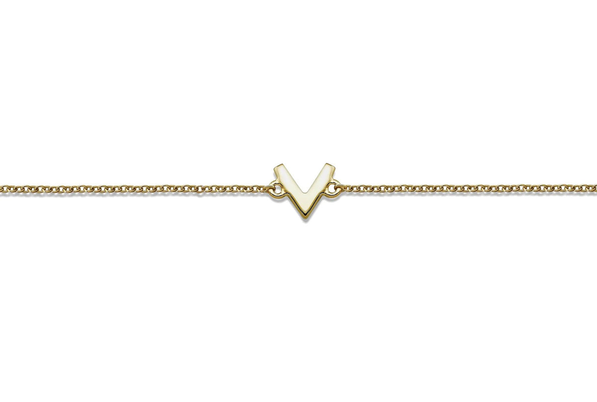 Feel The Spirit Armband V Gold Plated By Jwls4u For Spiritual Jewelry Fans by Jwls4u