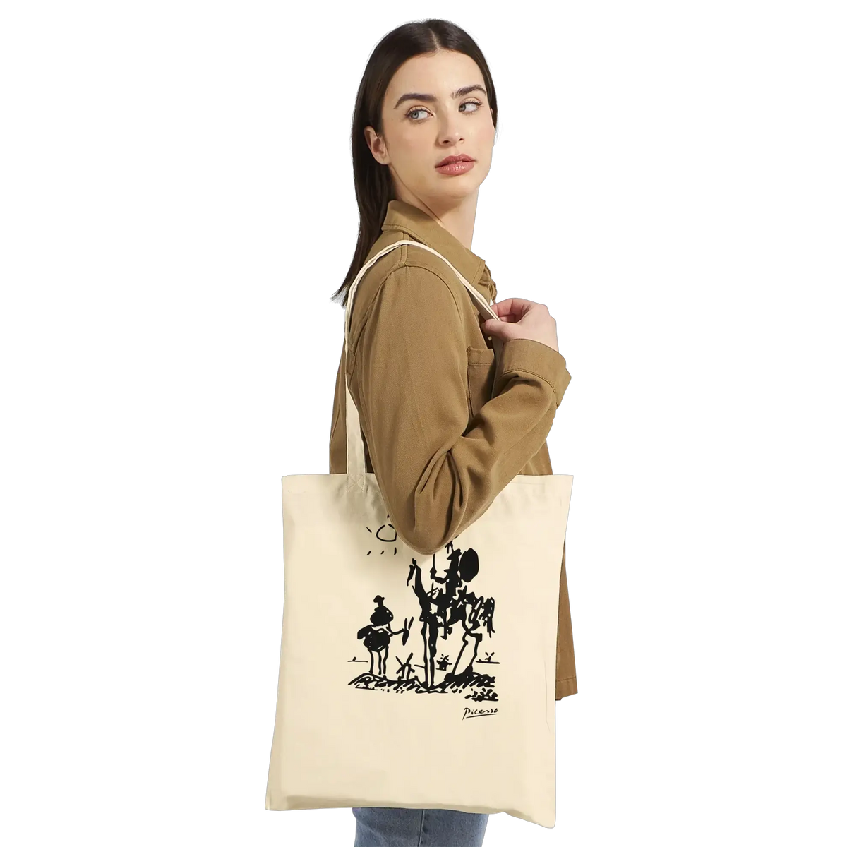 Pablo Picasso Don Quixote of La Mancha 1955 artwork tote bag-1