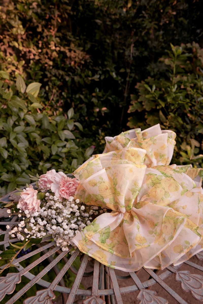 Strapless Floral Printed Ball Gown-4