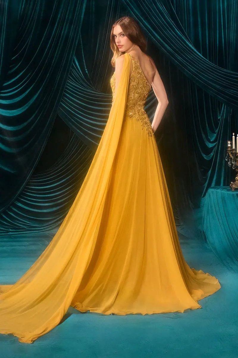 Floral Lace Chiffon Evening Gown by Tux-USA
