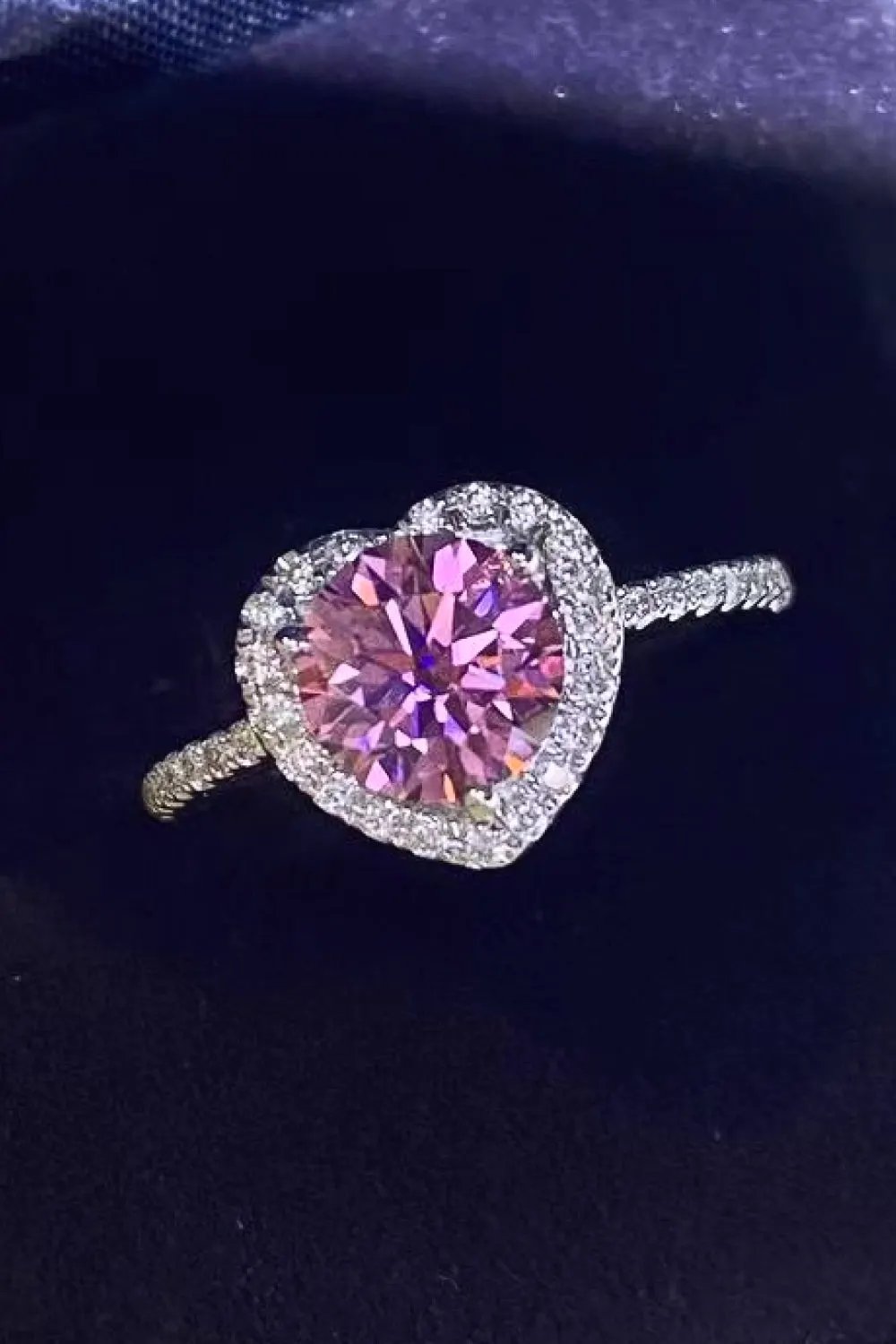 Lifelong Journey 1 Carat Moissanite Heart Ring by Partner Label