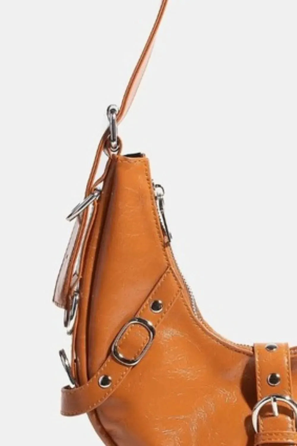 Fame Multi Belt Strap Accent Shoulder Bag by Fame