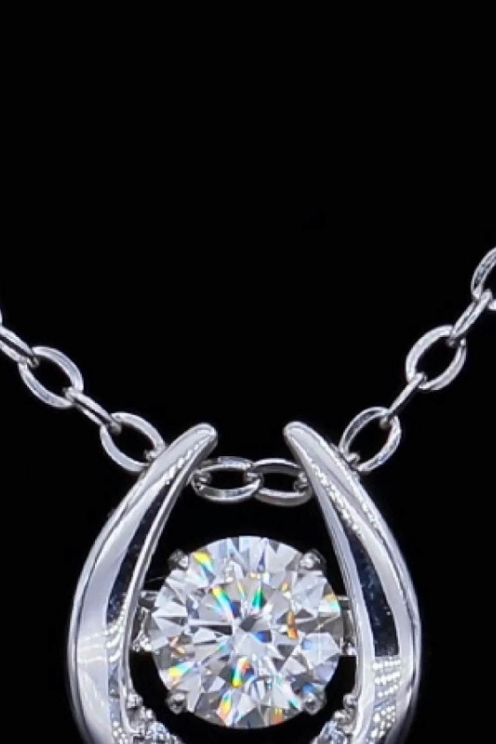 Moissanite Zircon Pendant Necklace by Partner Labels