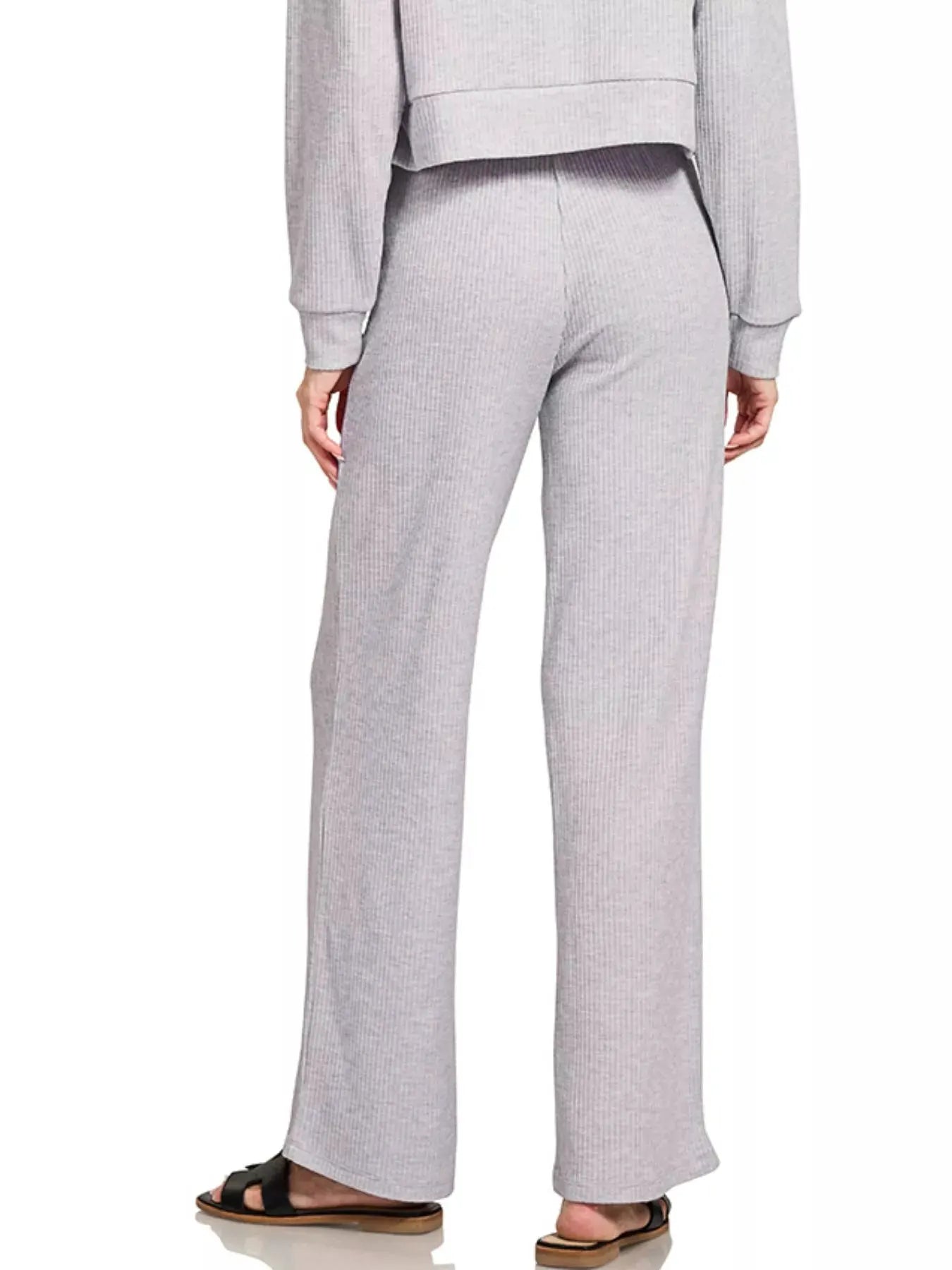 Zenana Ribbed Drawstring Lounge Pants by Zenana