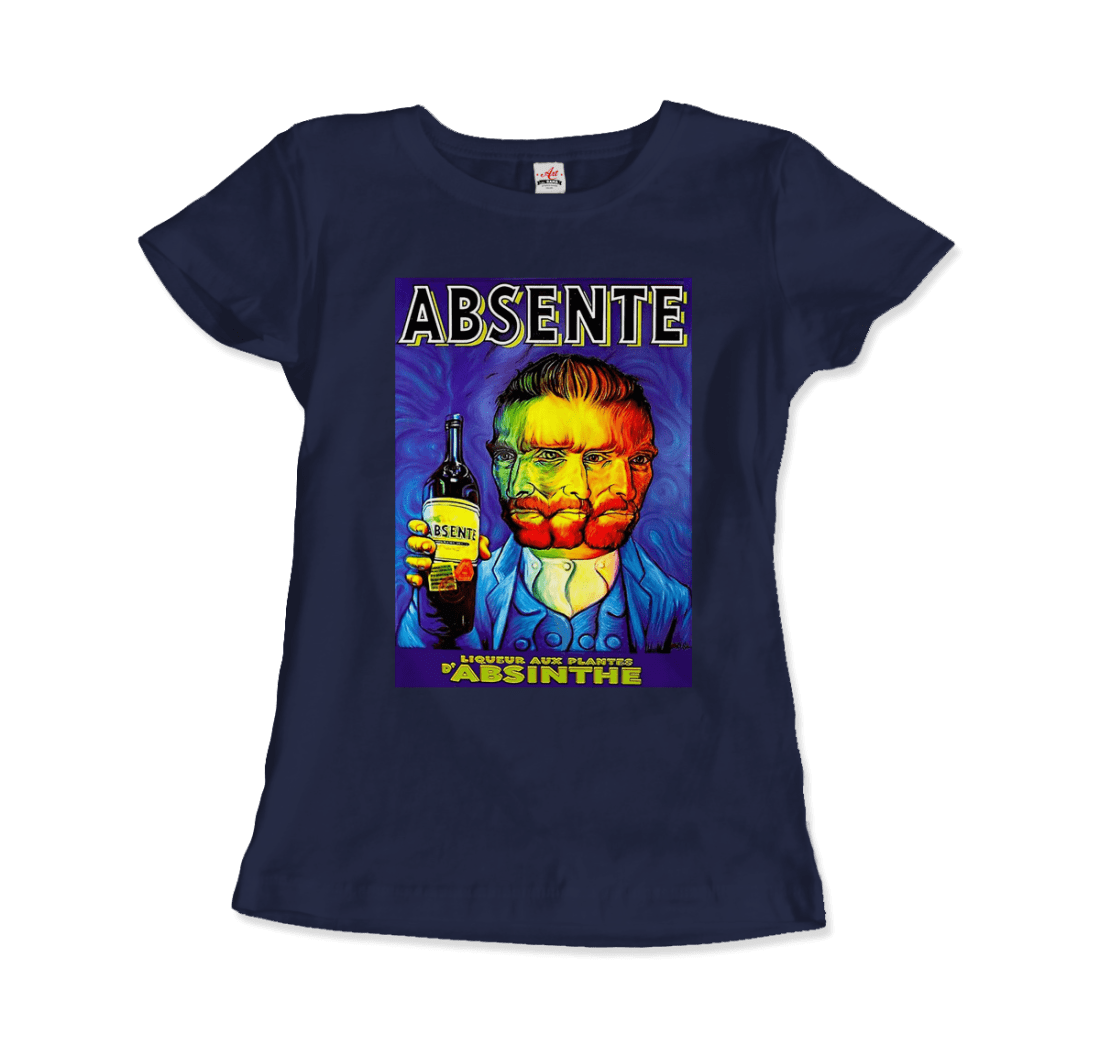 Absente, vintage Absinthe Liquor Advertisement with Van Gogh t-shirt by Art-O-Rama Shop