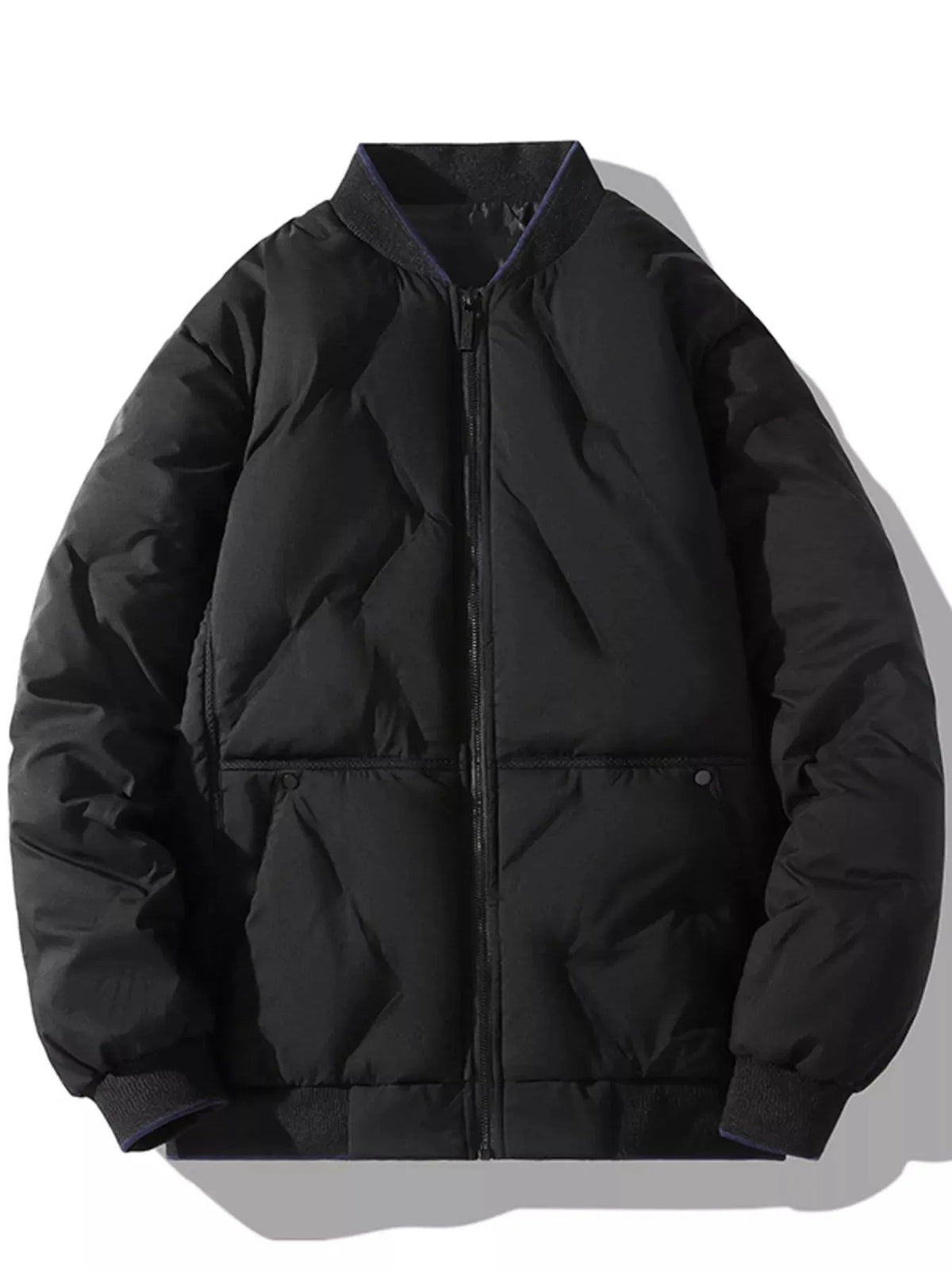 Men's Plus Size Padded Zip Up Bomber Jacket by Partner Label