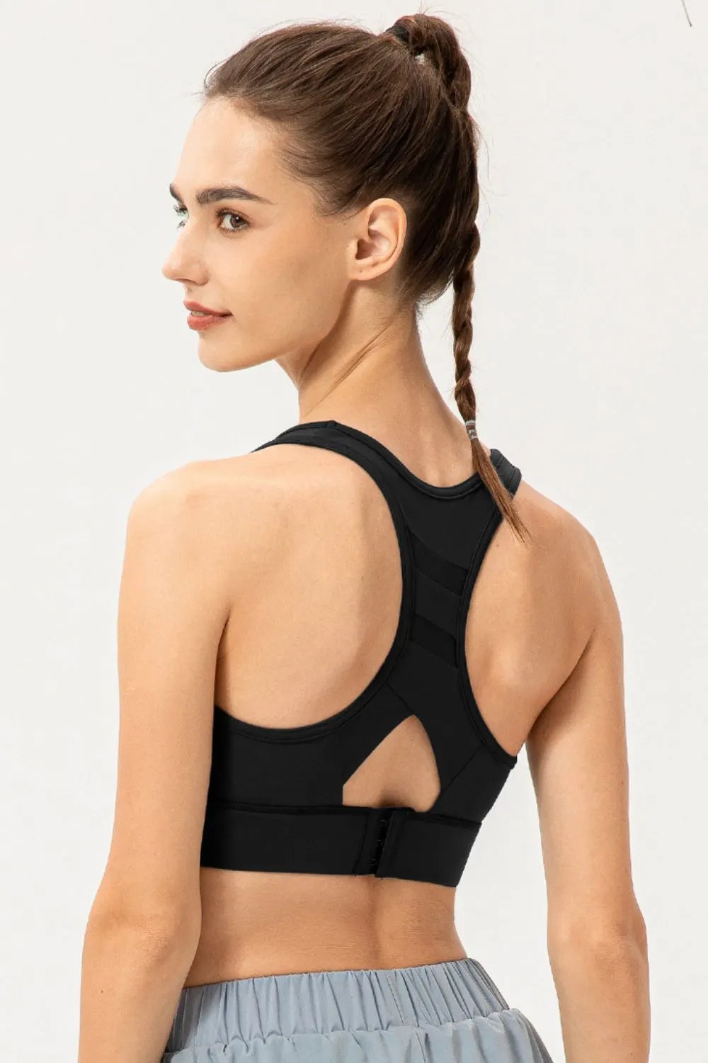 Scoop Neck Long Sports Bra by Partner Label