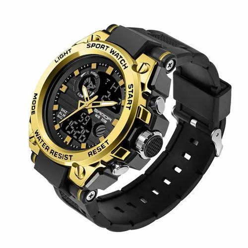 Outdoor Sports Dual Display Movement Electronic Watch by Maroon Asteria