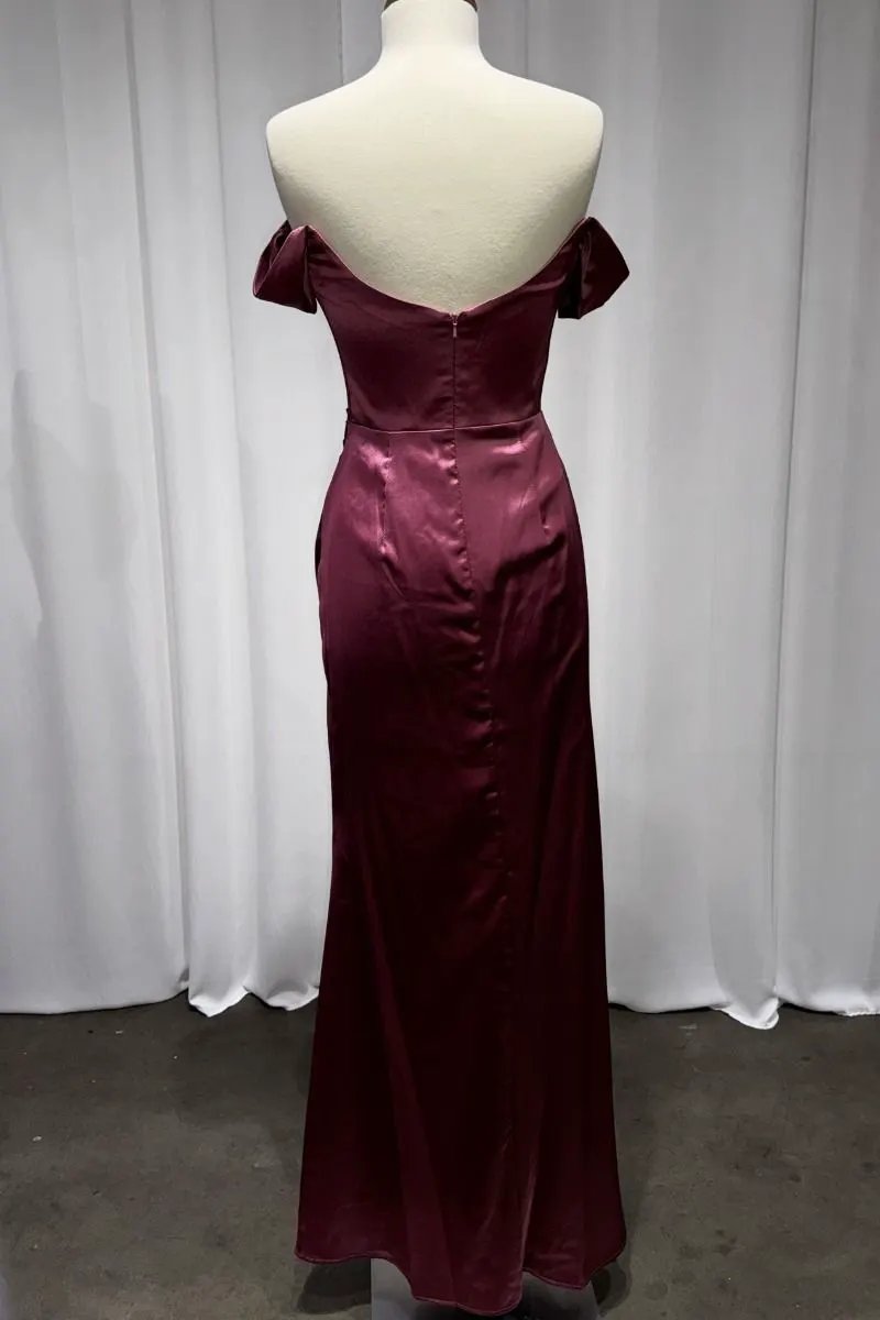 Satin Fitted Dress by Partner Label