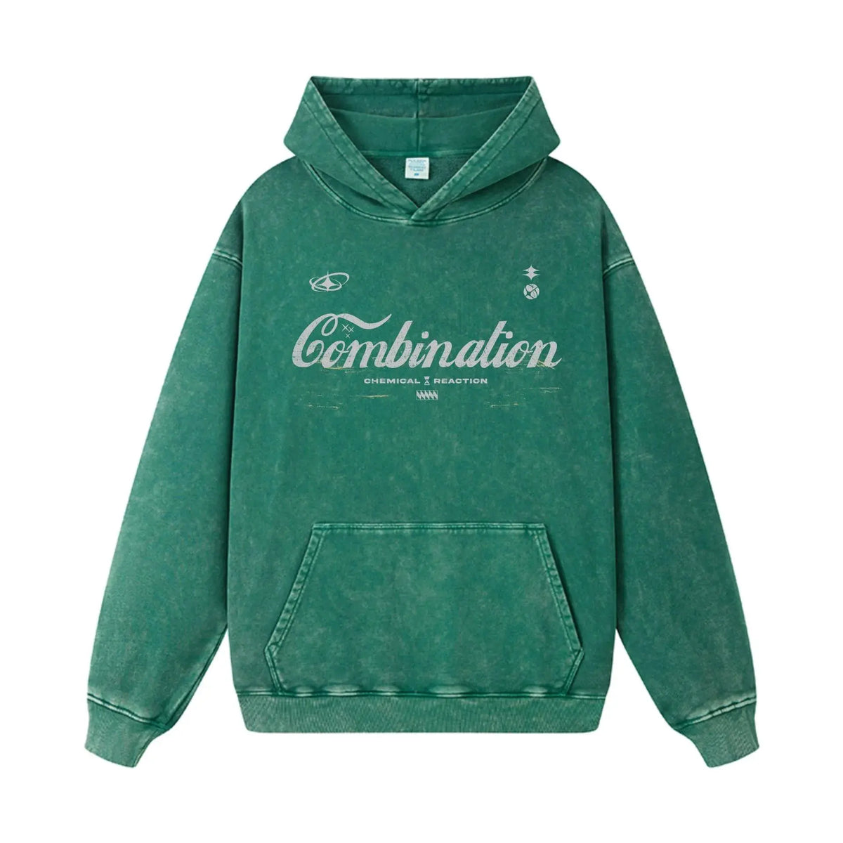 Men's Letter Washed Kangaroo Pocket Hoodie by Partner Label