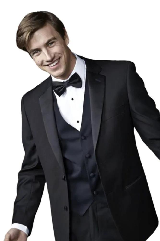 "Barcelona" Black Tuxedo Jacket Notch (Separates) by Tux-USA