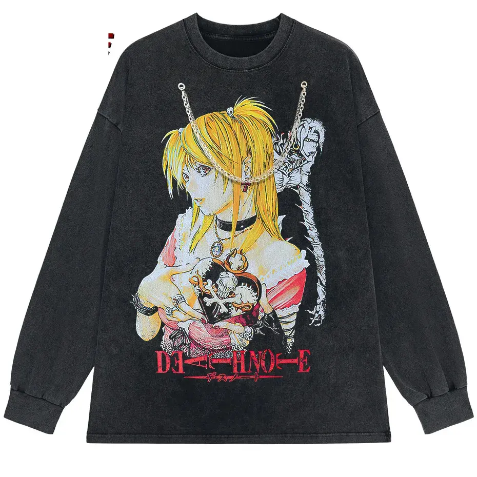 Harajuku Black Source T-Shirt Men Hip Hop Vintage Anime Graphic Oversized Cotton Tee by Vimost Shop