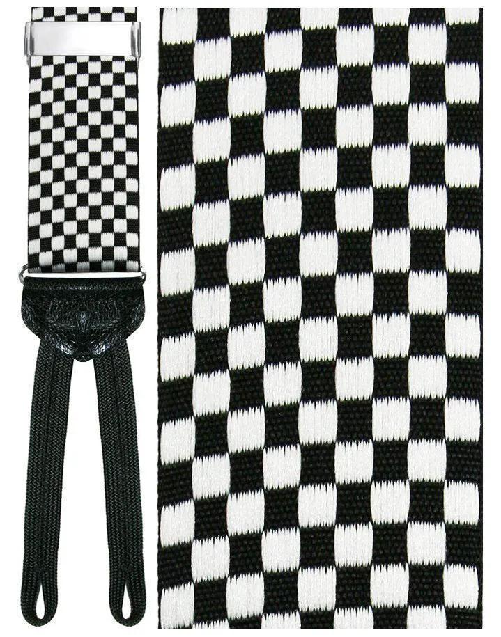 "Bergamo Checkered" Suspenders 1.5"Width by Tux-USA