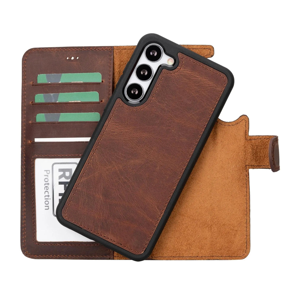 Buffalo Samsung Galaxy S21 FE Detachable Leather Wallet Case by TORONATA