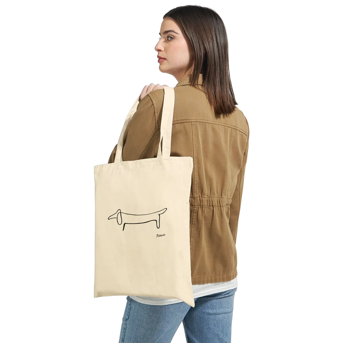 Pablo Picasso Dachshund Dog (Lump) artwork tote bag-1