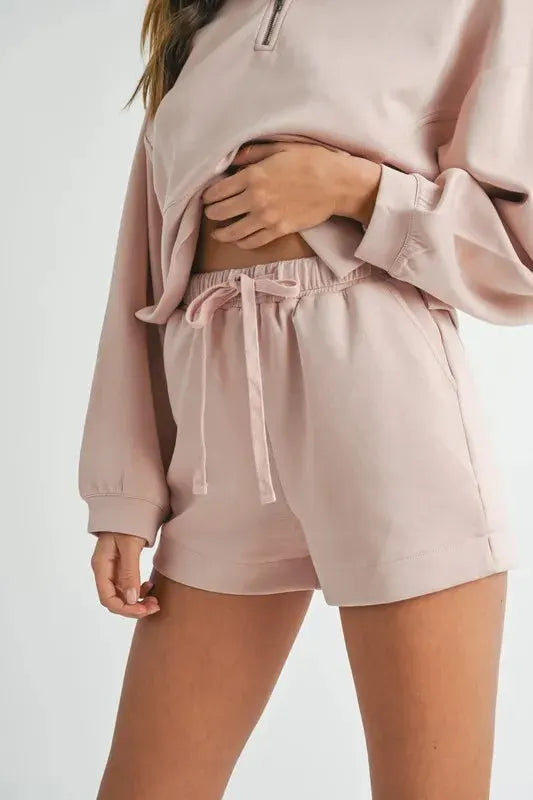 MABLE Half Zip Sweatshirt and Shorts Set by MABLE