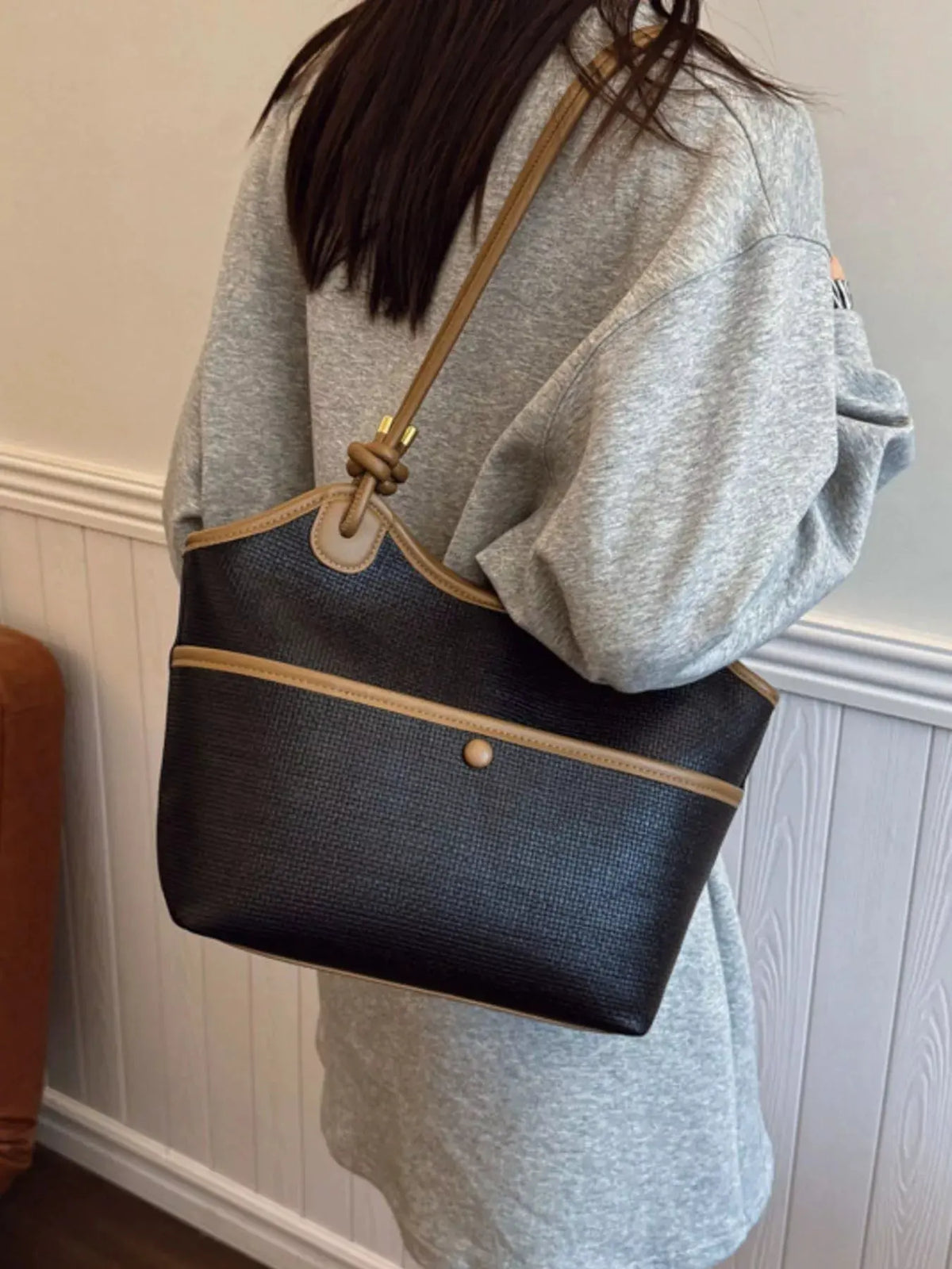 Knotted Strap Tote Bag by Partner Label
