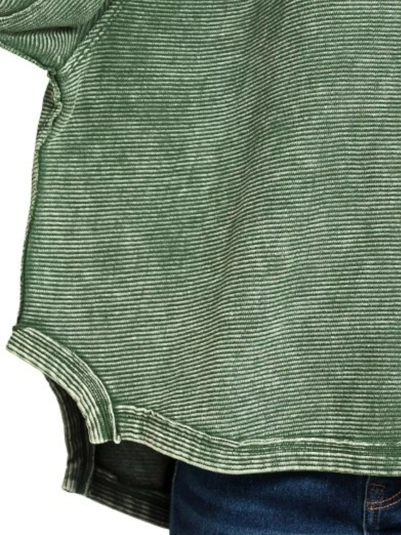Zenana Acid Washed Exposed-Seam Sweatshirt by Zenana