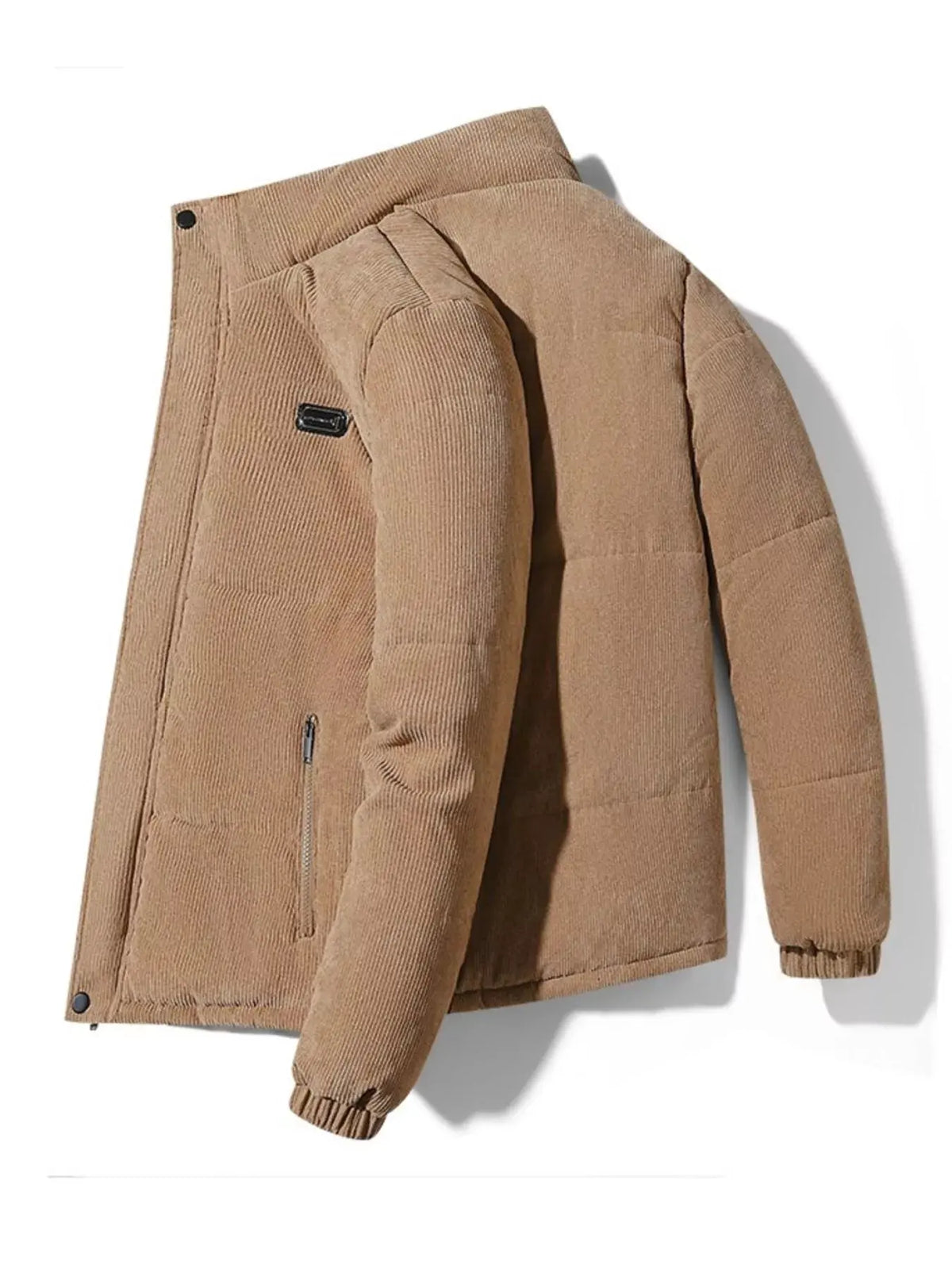 Men's Plus Size Corduroy Padded Winter Coat by Partner Label