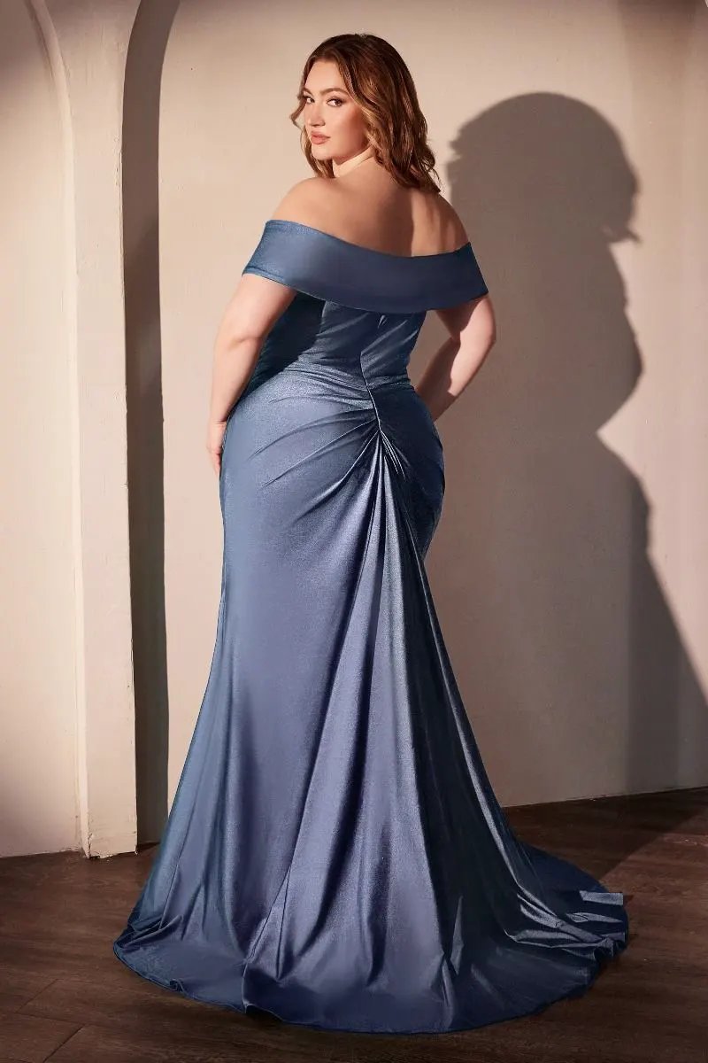 Stretch Spandex Off The Shoulder Curve Dress by Tux-USA