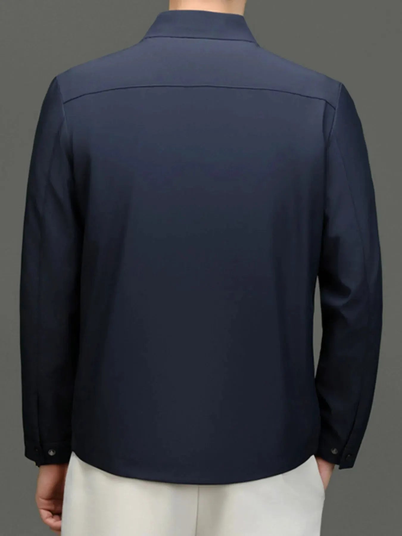 Men's Plus Size Button Up Long Sleeve Jacket by Partner Label