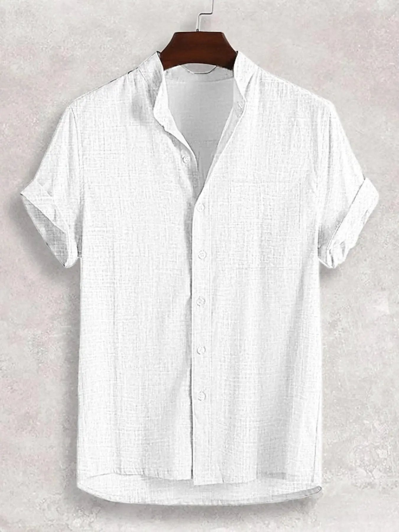 Men's Full Size Casual Button Up Short Sleeve Shirt Plus Size by Trendsi