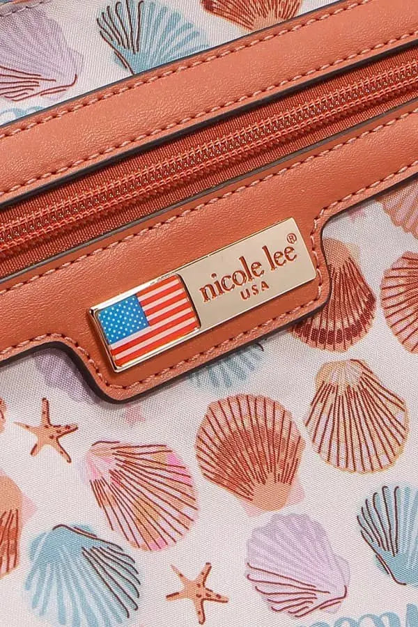 Nicole Lee USA Tropical Beach House Print Shopper Bag by Nicole Lee USA