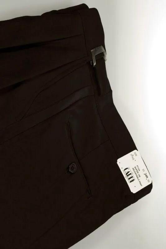 "Double Pleated" Chocolate Super 150's Luxury Viscose Blend Tuxedo Pants by Tux-USA