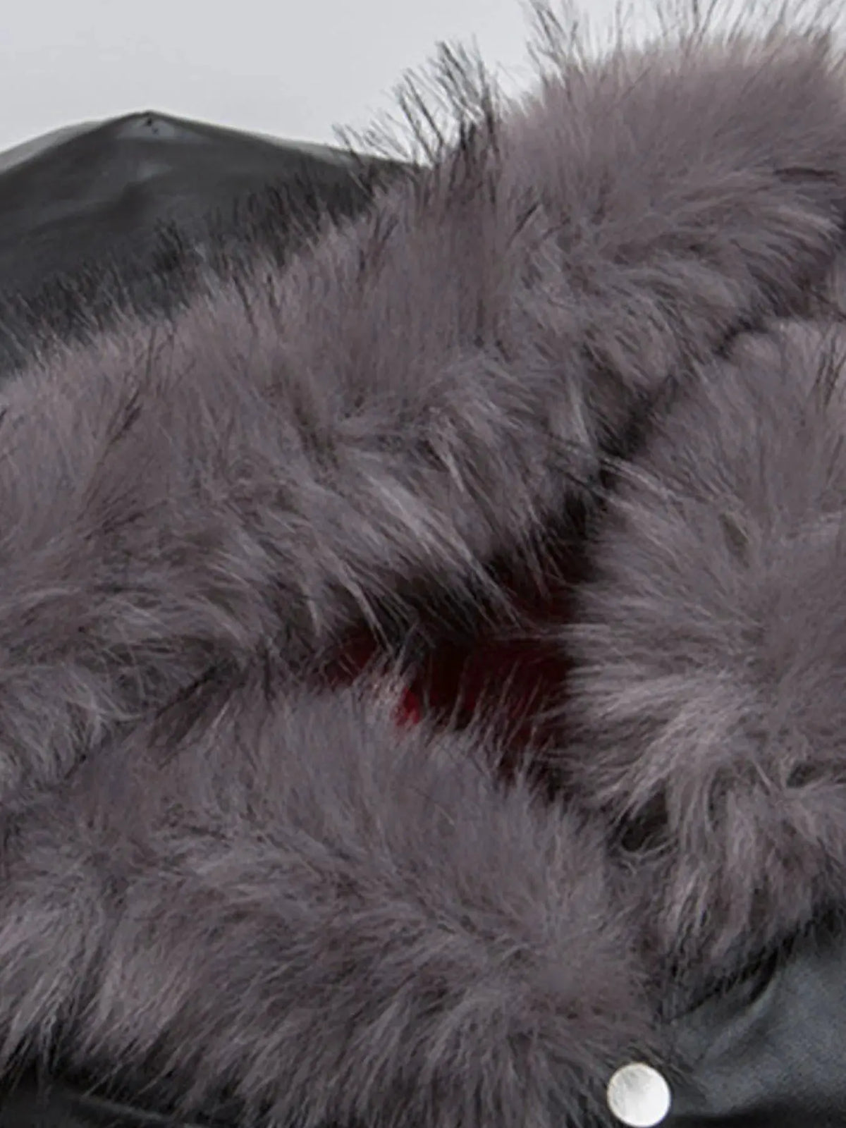 Men's Leather Bomber Jacket with Faux Fur Hood by Partner Label