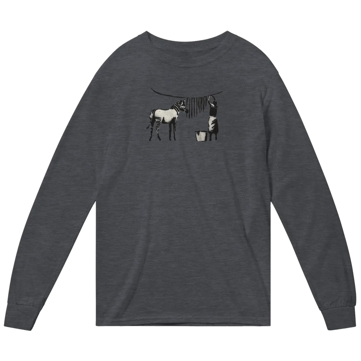 Banksy Zebra Stripes Artwork Long Sleeve Shirt by Art-O-Rama Shop