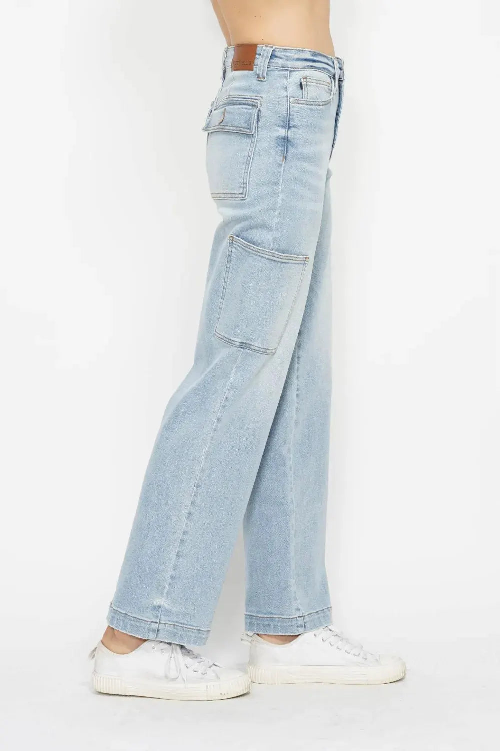 Judy Blue Full Size High Waist Straight Cargo Jeans by Judy Blue