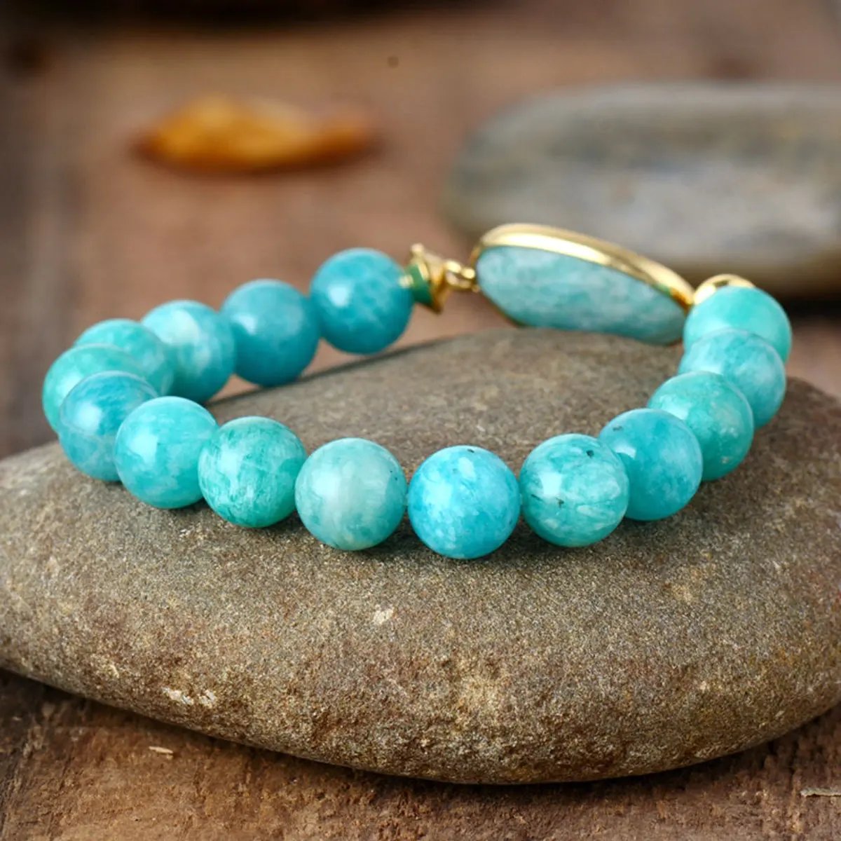 Natural Stone Beaded Bracelet by Partner Label
